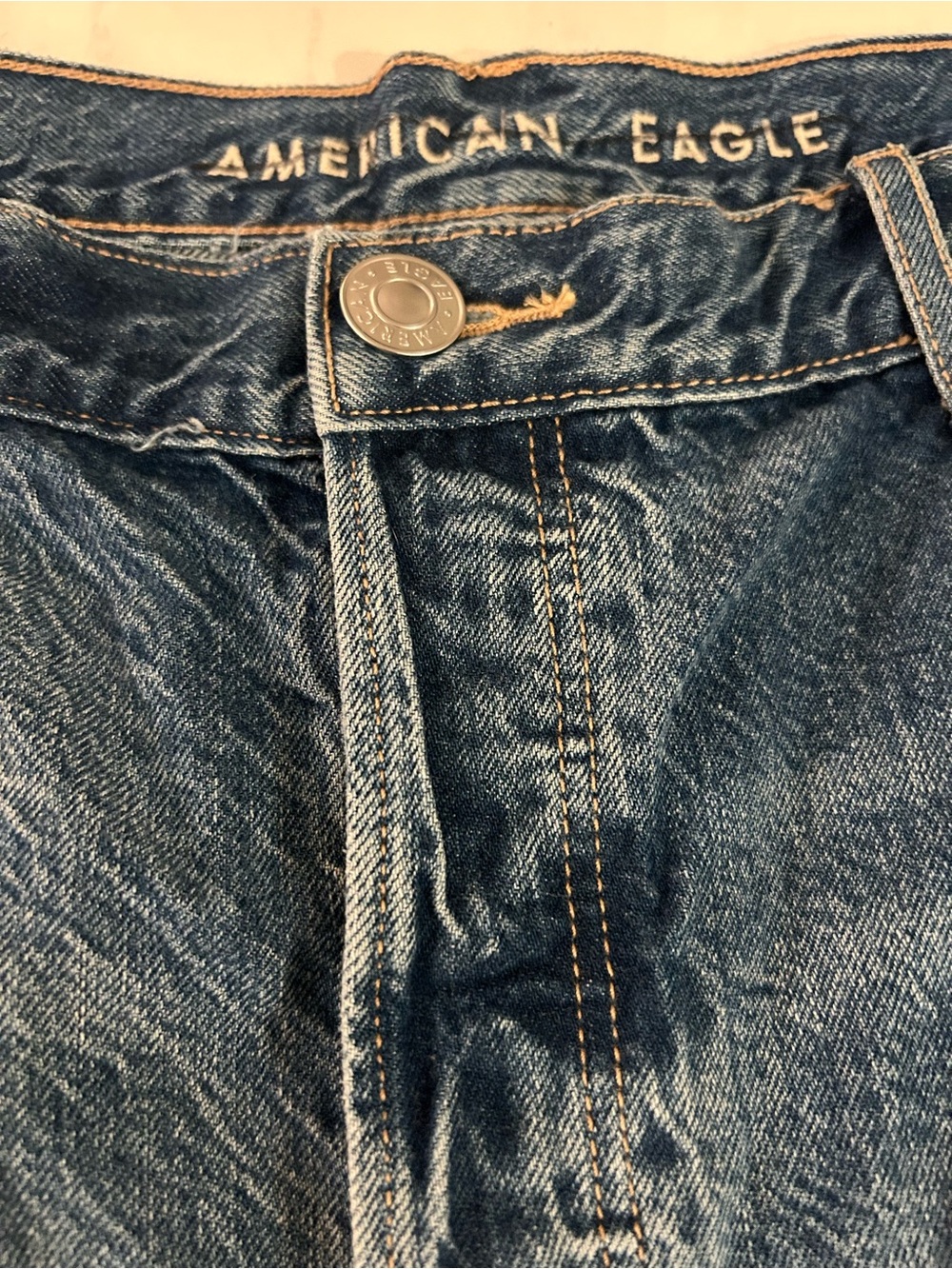 American Eagle 90s Boyfriend Jeans Size 18 Distressed Button Fly
